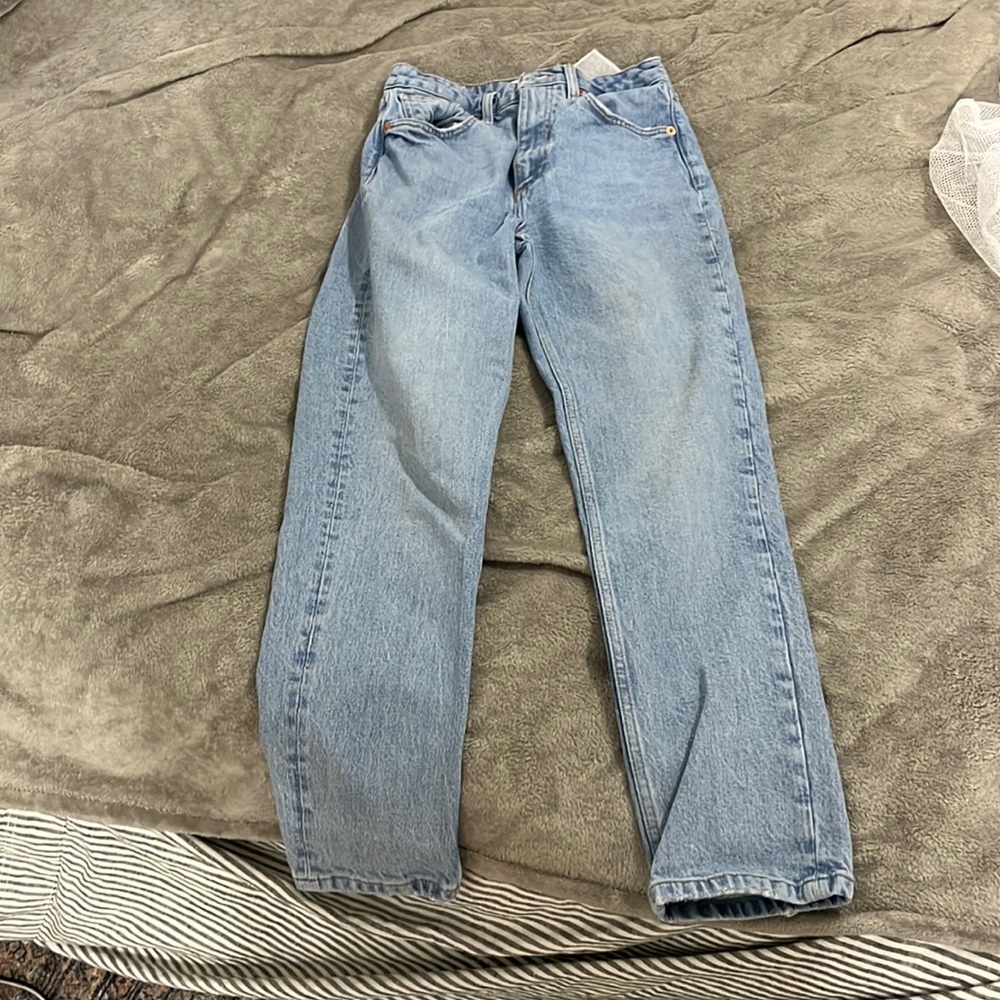 Zara light wash straight leg jeans